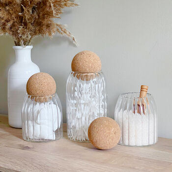 Rippled Cork Ball Jar With Personalised Label, 7 of 10