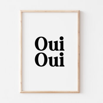 Typographic Bathroom Bedroom Oui Oui French Print, 3 of 3