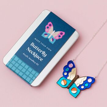 Butterfly Necklace Making Kit, Diy Jewellery Craft Kit, 2 of 7