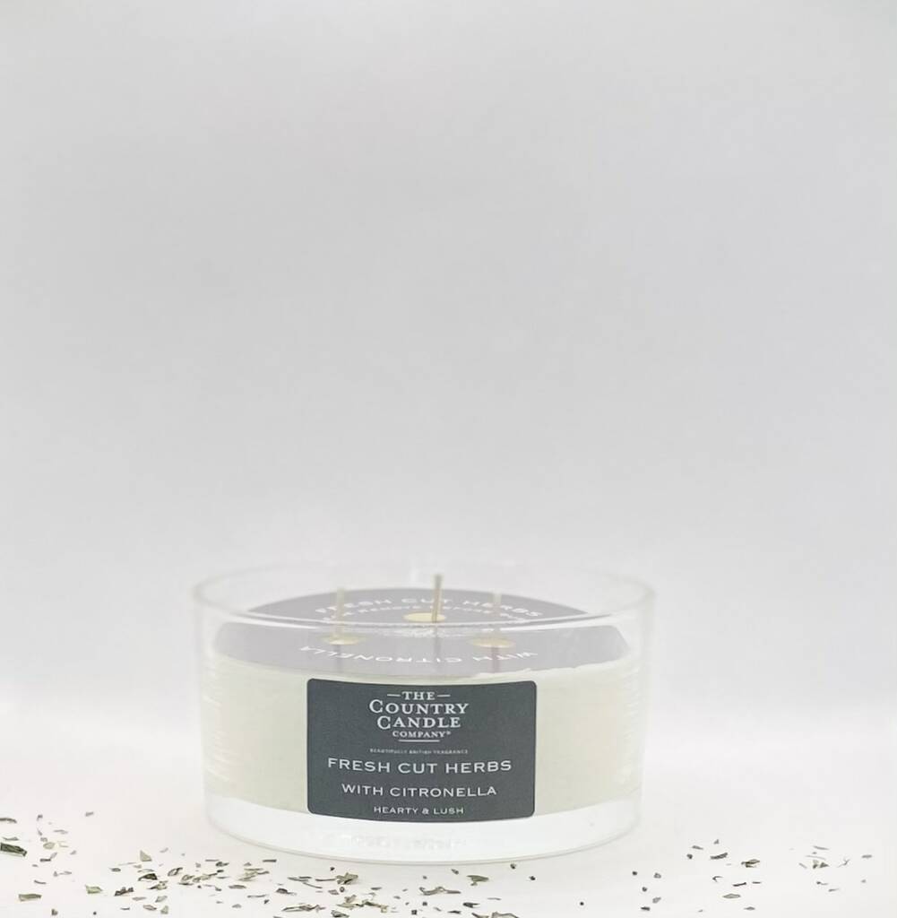 Fresh Cut Herbs Citronella Three Wick Candle By The Country Candle