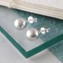 Ball Gold Plated Silver Stud Earrings, thumbnail 4 of 7