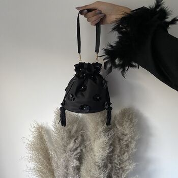 Black Potli Bag With Sequin Embroidery, 2 of 3