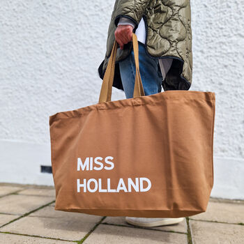 Personalised Oversized Tote Bag. Custom Text, 5 of 9