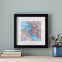Personalised Square Map Print Father's Day Gift, thumbnail 1 of 5