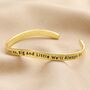Adjustable Sisters Meaningful Word Wave Bangle, thumbnail 1 of 7