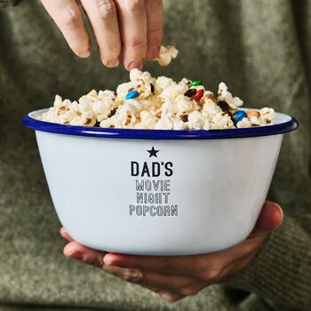 Personalised Enamel Popcorn Bowl, 2 of 10