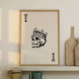 King Of Spades Skull Print, thumbnail 1 of 7