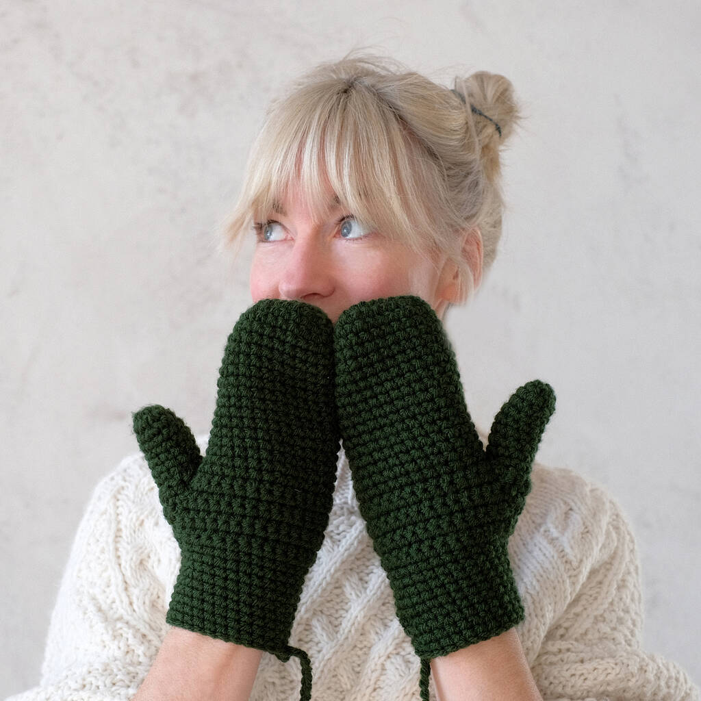Make Your Own Crocheted Mittens On A String Kit