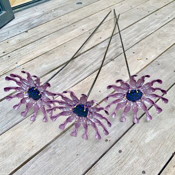 Set Of Three African Daisy Garden Stakes Art122, 5 of 6