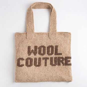Slogan Tote Bag Easy Knitting Kit, 6 of 10