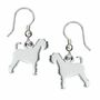 Sterling Silver Schnauzer Huggie Hoop Or Hook Earrings, thumbnail 1 of 5