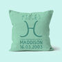 Personalised Pisces Zodiac Star Sign Cushion, thumbnail 1 of 3