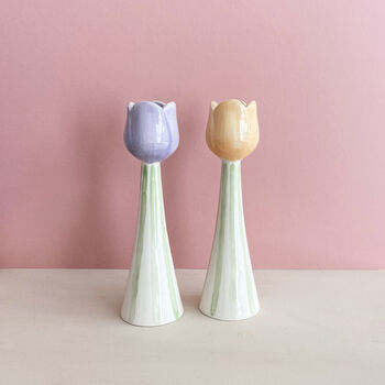 Ceramic Tulip Candle Holder, 3 of 6
