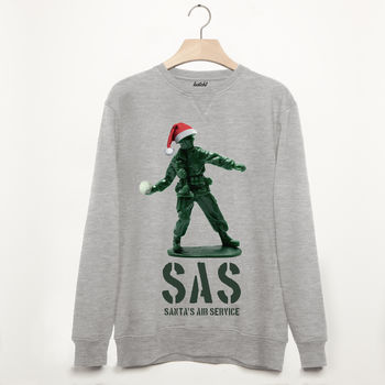 Sas Santa's Air Service Men's Christmas Sweatshirt, 2 of 2