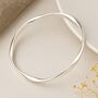 Sterling Silver Soft Twist Hollow Slave Bangle, thumbnail 1 of 4