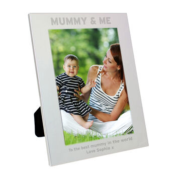 Mothers Day Gifts Mummy And Me Silver 5x7 Photo Frame, 3 of 6