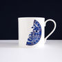 Blue Willow Deconstructed English Bone China Mug, thumbnail 1 of 3