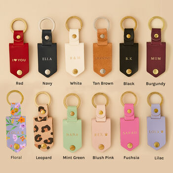 Personalised Leather Case Photo Keyring With Calendar, 5 of 5