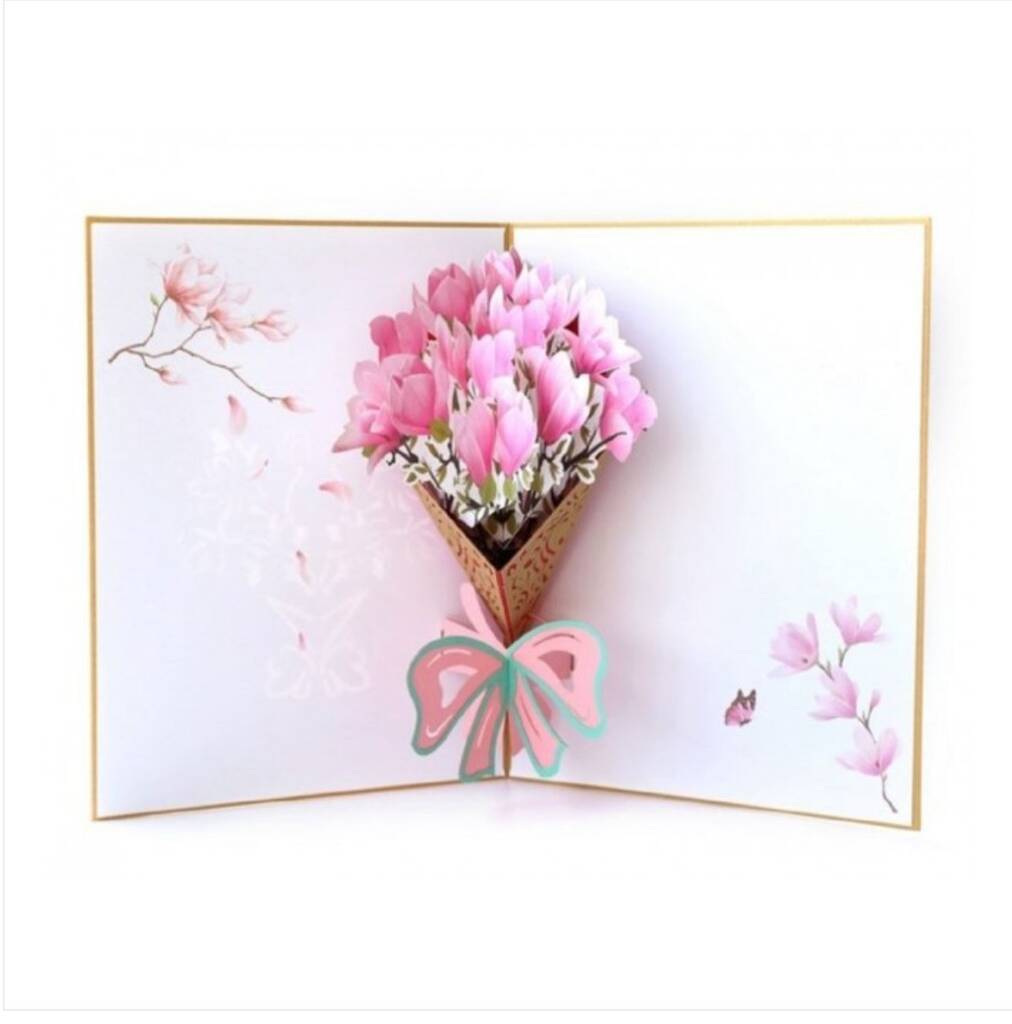 Pop Up 3D Birthday Card Bouquet
