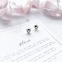 Sterling Silver Heart Stud Earrings With ‘Mum’ Poem Gift Card – Meaningful Mother’s Day Gift, thumbnail 3 of 10