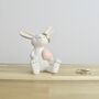 Ceramic Bunny Rabbit With Heart Ring Holder, thumbnail 3 of 5
