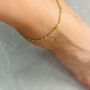 Gold Chain Ankle Bracelet For Summer, thumbnail 3 of 5