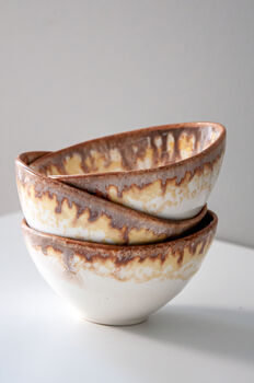 Set Of Four Porcelain Angled Mini Bowl, 7 of 11