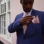 Mens Soft Pink Floral Pocket Square, thumbnail 9 of 12