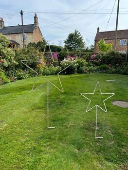Pair Of Garden Stars On Spikes, 4 of 6