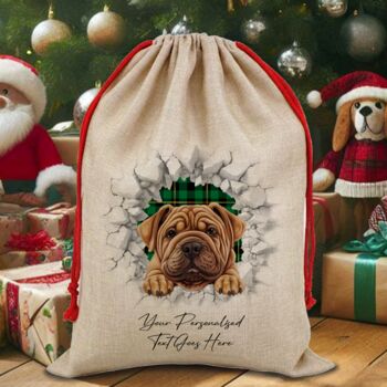 Personalised Christmas Shar Pei Break Through, 6 of 10