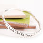 I Love You To The Moon Stars And Beyond Message Bangle, thumbnail 1 of 3