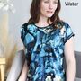 Silk Satin And Soft Jersey Floral Womens Top T Shirt, thumbnail 8 of 8