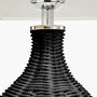 Black Rattan Bottle Table Lamp, thumbnail 6 of 8