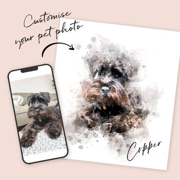 Personalised Your Dog Photo Portrait Tea Towel, 6 of 11