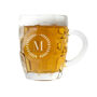Monogrammed Wreath Dimpled Beer Glass, thumbnail 6 of 6