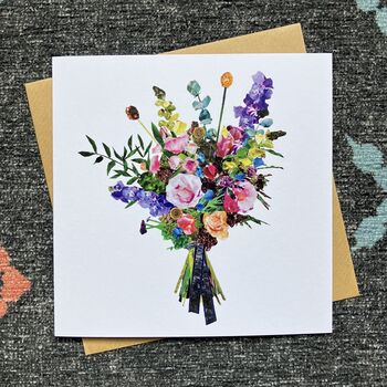 Celebration Delphinium Bloom Greetings Card, 3 of 4