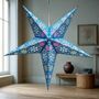 Blue Paper Star Light | Hanging Lantern, thumbnail 1 of 5