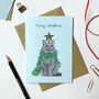 British Shorthair Cat Christmas Card, thumbnail 1 of 2