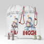 Whimsical Christmas Sack With Tumbling Penguin Friends, thumbnail 2 of 4