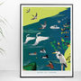 The Birds Of London Illustrated Poster, thumbnail 1 of 5