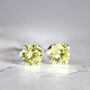 Lime Crystal Stud Earrings In Gold Or Silver, thumbnail 5 of 12