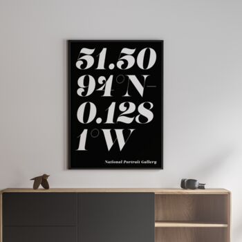 Personalised Coordinates Scandi Print In Neutrals, 4 of 7