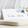 Wedding Place Cards Winter Blue Florals, thumbnail 1 of 4