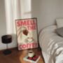 Smell The Coffee Kitchen Wall Art Print Retro, thumbnail 3 of 11