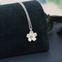 Sterling Silver Cherry Blossom Flower Pendant Necklace, thumbnail 5 of 9