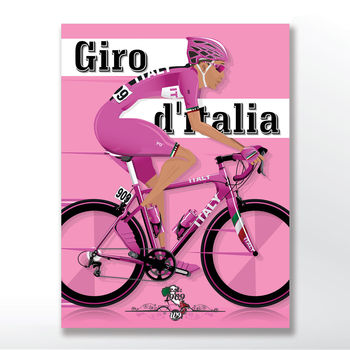 Giro D'italia Grand Tour Bike Poster Wall Art Print, 4 of 8