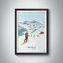 Meribel Ski Resort France Travel Poster Art Print, thumbnail 1 of 8