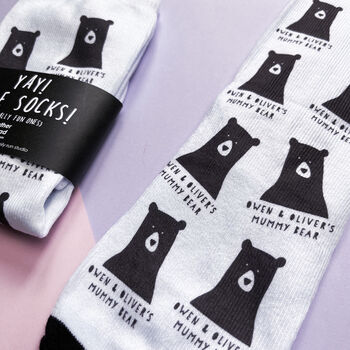 Personalised Mummy / Daddy Bear, Father's Day Socks, 2 of 4