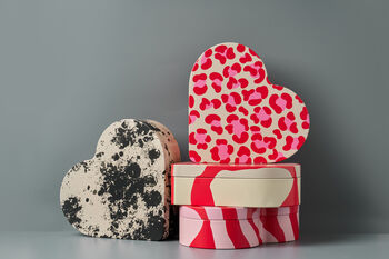 Heart Shaped Tin In Swedish Design Filled With Chocolate Truffles Tack, 5 of 8