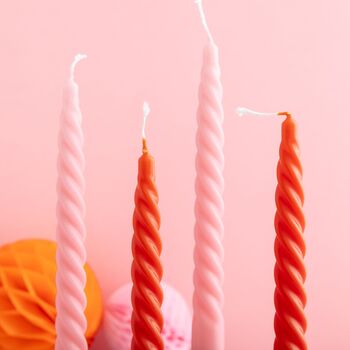 Colourful Spiral Wax Candles, 2 of 12